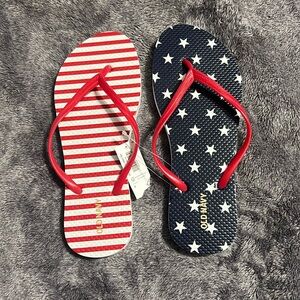 Old Navy American Flag Flip Flops